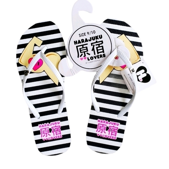 HARAJUKU Lovers Flip Flops - Picture 1 of 6